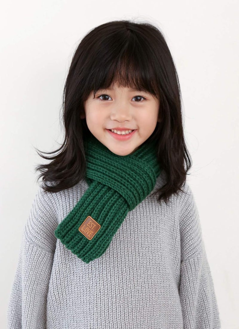 Levao Kids Winter Knitted Warm Scarf Boys Girls Toddlers Solid Color Soft Scarfs Neck Warmer - Image 2