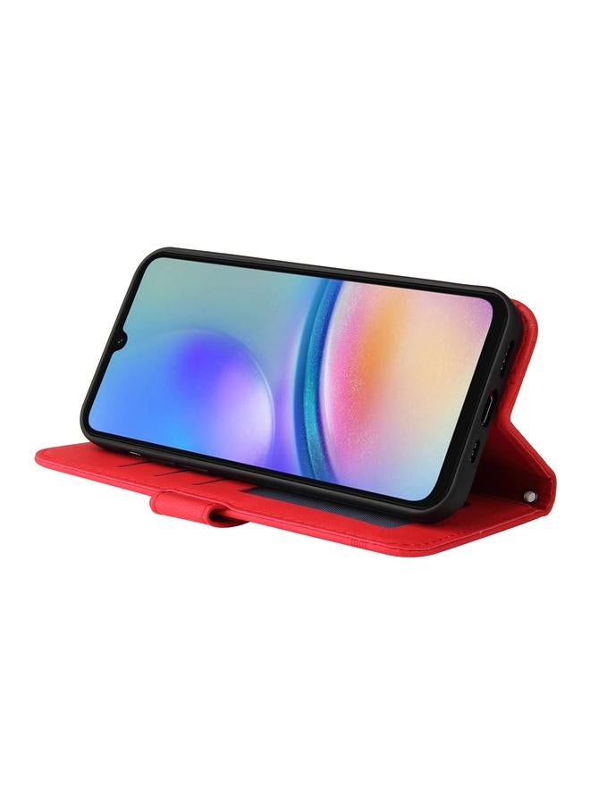 اس-توب جراب لهاتف Samsung Galaxy A05s مصنوع من الجلد مع أزرار معدنية وشجرة الحياة - Image 5