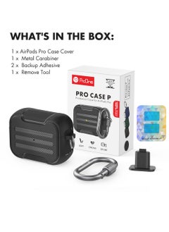 ProOne ProOne Pro Case 3 Protective Case for AirPods 3 – Drop Protection, Impact-Resistant TPU, Lightweight with Metal Ring, Carabiner & Adhesive Backup  - Image 2