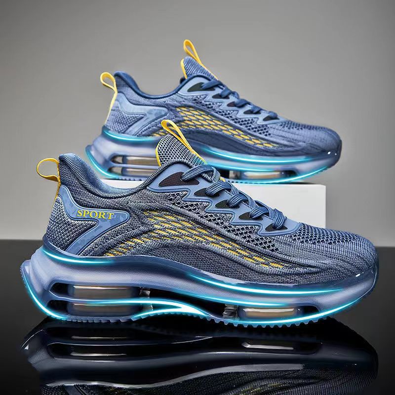 أحذية رجالية 2024 وصول جديد أحذية جري كاملة بوسادة هوائية عصرية غير قابلة للانزلاق ماص للصدمات أحذية كاجوال صيفية توري عصرية - Image 2