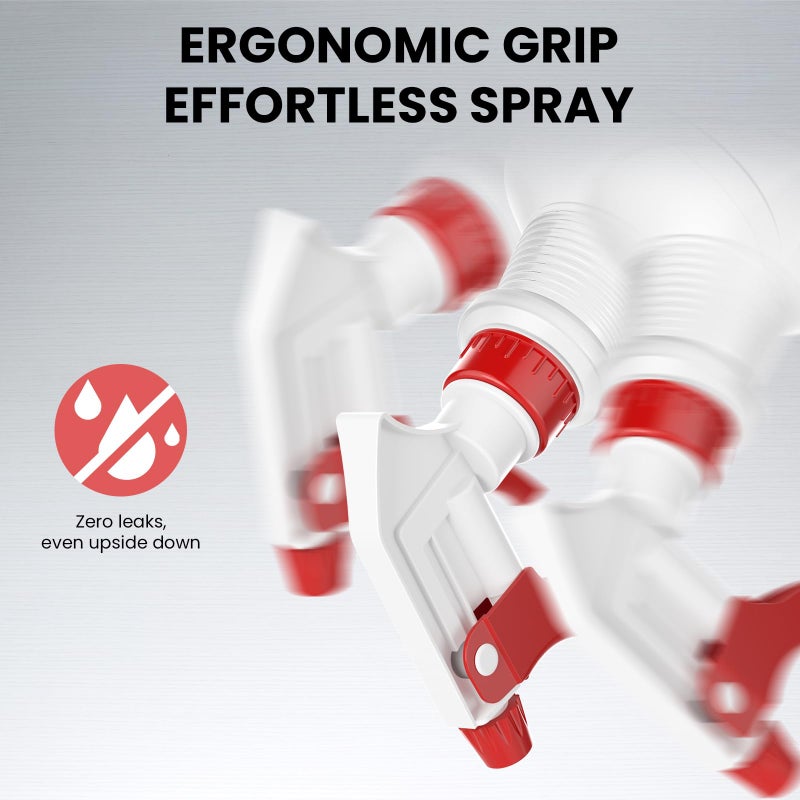 LiBa Spray Bottles (4 Pack,16 Oz), Refillable Empty Spray Bottles for Cleaning Solutions, Hair Spray, Watering Plants, Superior Flex Nozzles, Mist Sprayer, Bleach/Vinegar/Rubbing Alcohol Safe - Image 4