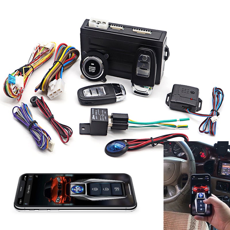 [Source Manufacturer] Car One-Button Start Modification Keyless Entry Mobile Phone Control Car Remote Start System - Image 1