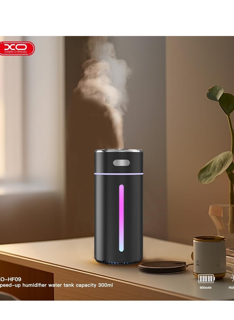 XO HF09 300ML RGB Light Car Air Purifier And Freshenr For Car Home Office And Bedroom - Image 3