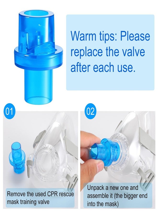 JZTKQTM 200 PCS CPR One Way Valves for Training Mask, Blue CPR Training Valves Fit Most Masks, Individually Wrapped - Image 5