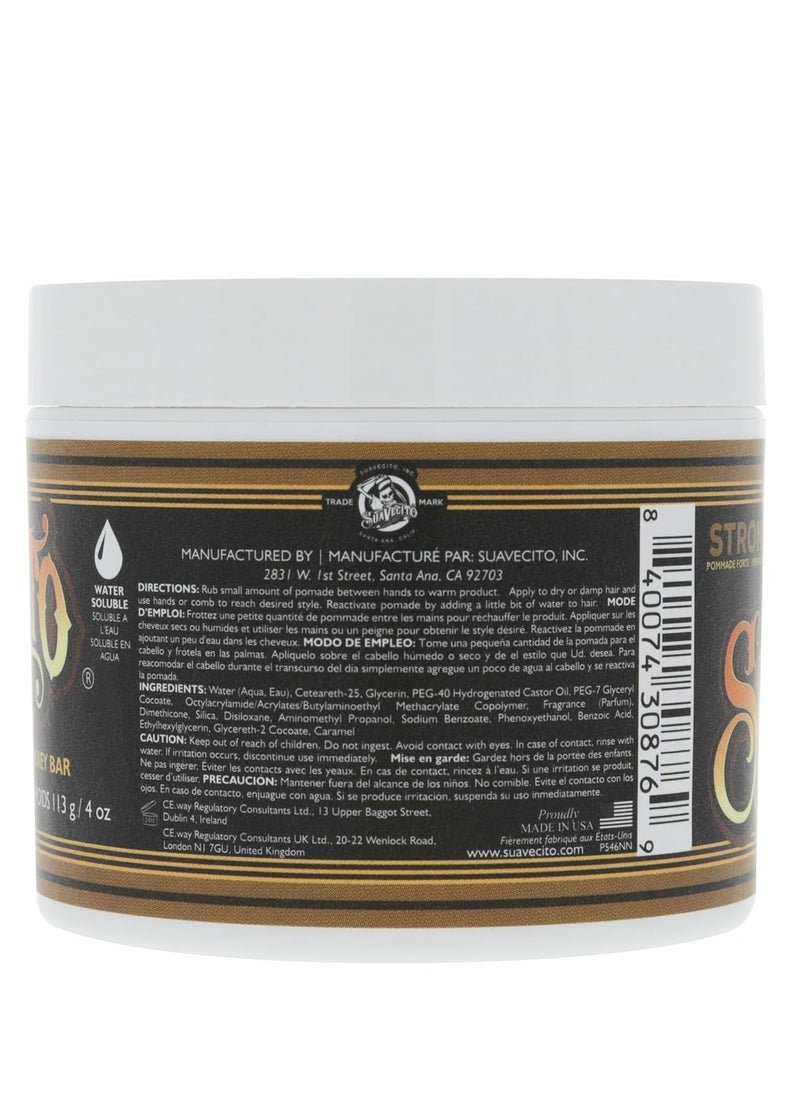 SUAVECITO Suavecito Pomade Firme (Strong) Hold Whiskey Bar Scent 4 oz - Pomade For Men - Medium Shine Water Based Wax Like Flake Free Hair Gel - Easy To Wash Out - All Day Hold For All Hair Styles  - Image 2