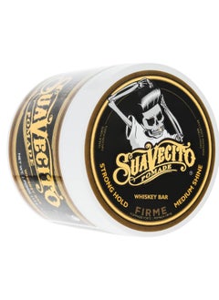 SUAVECITO Suavecito Pomade Firme (Strong) Hold Whiskey Bar Scent 4 oz - Pomade For Men - Medium Shine Water Based Wax Like Flake Free Hair Gel - Easy To Wash Out - All Day Hold For All Hair Styles  - Image 3