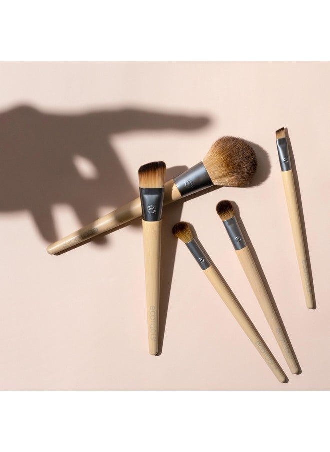 Ecotools EcoTools Start The Day Beautifully 6 Piece Makeup Brush Set, Makeup Brushes For Eyeshadow, Blush, Concealer, & Foundation Application, Eco-Friendly, Gift Set, Synthetic Hair, Vegan & Cruelty-Free  - Image 5