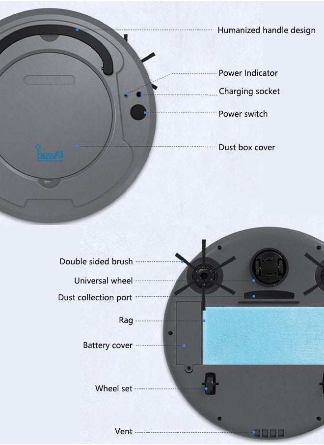 BowAI - BowAI Intelligent Sweeping Robot Vacuum Cleaner Household Charging Three in One Sweeping Robot - Image 1