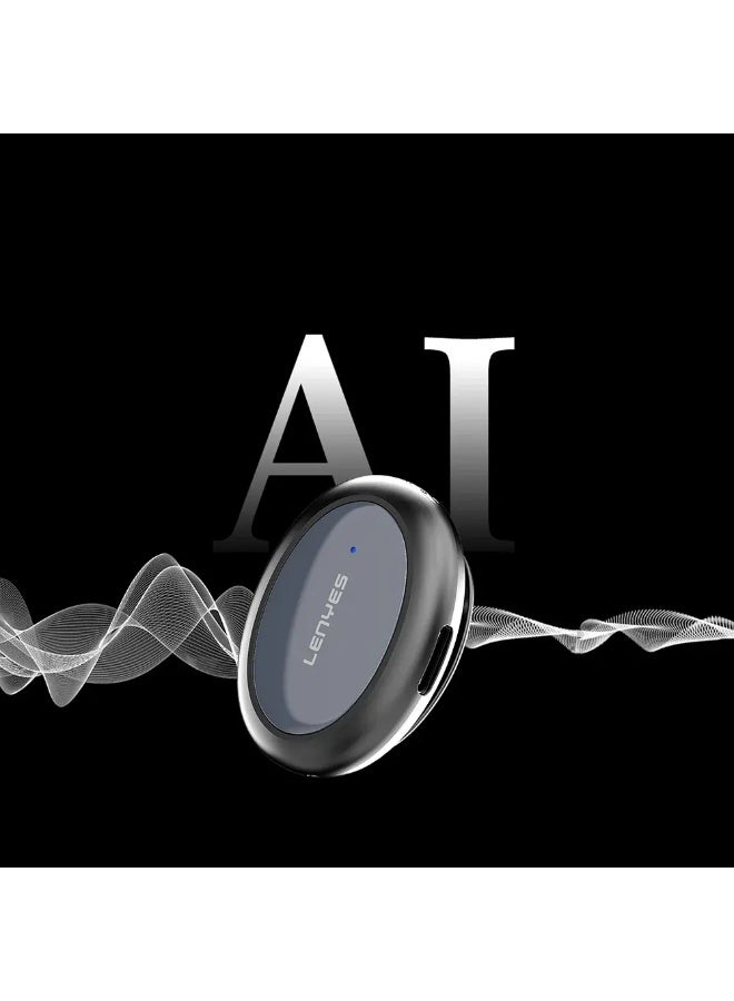 LENYES LM211-I Ai Smart Lavalier Lightning Microphone, Black - Image 2