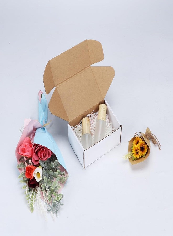 RLAVBL 10 Pack 6x4x3 Small Shipping Boxes, White Corrugated Cardboard Box for Packing, Mailing, Business - Image 4
