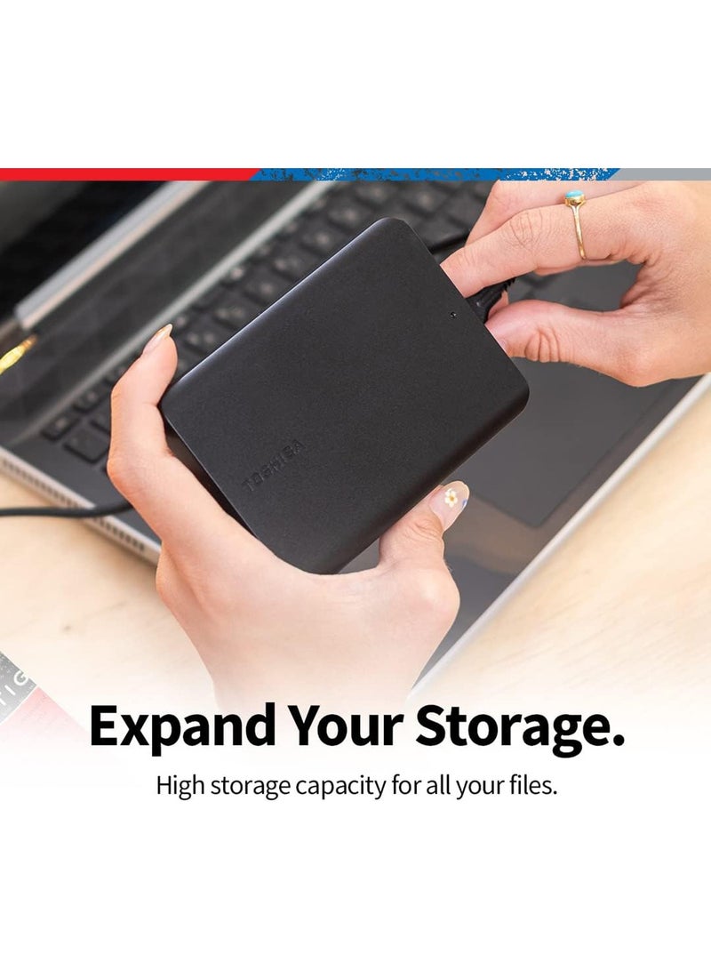 Canvio Basics 1TB Portable External Hard Drive USB 3.0, Black  - Image 2