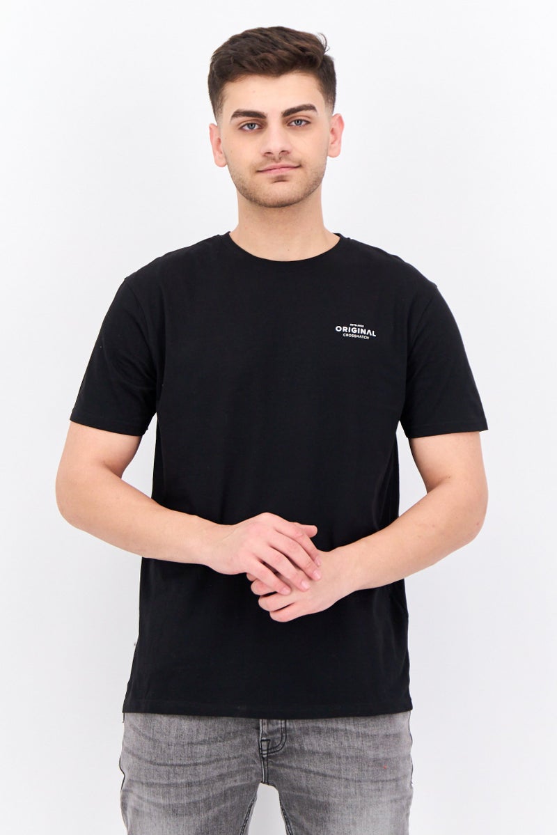 CROSSHATCH Men 7 Pack Crew Neck Short Sleeve Brand Logo T Shirt, Multicolor - Image 1