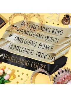 Saintrygo Saintrygo 16 Pcs Halloween Homecoming King and Queen Prince Princess Crown Tiara Court Sash Favors Costume Cosplay  - Image 4