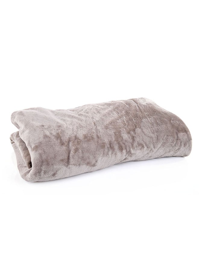 Mintra Lightweight Blanket 250 GSM Extra Soft Premium Microfiber Bed and Sofa Throw in Mocha - Size 220x220cm  - Image 1