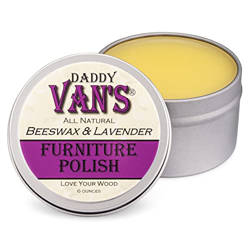 Daddy Van's All Natural Beeswax & Lavender Furniture Polish - Chemical-Free, Non-Toxic Wood Conditioner Scented with Pure Lavender Essential Oil - Image 1
