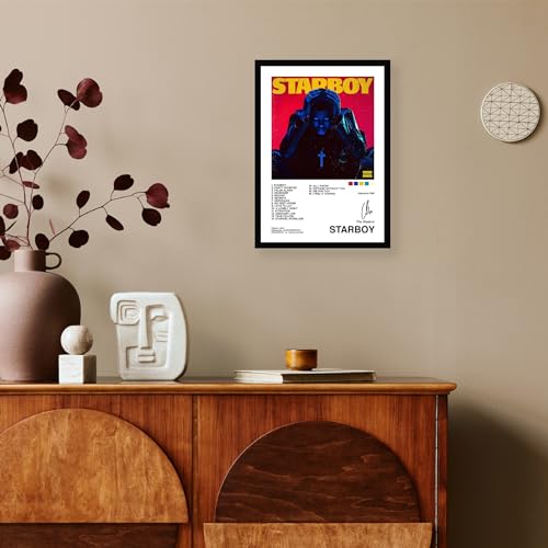 CodersParadise The Weeknd Starboy Wall Art | 8x12 Inch (A4) Framed Poster, Hanging Wall Decor for Bedroom, Living Room & Home, Music Album Artwork - Image 3