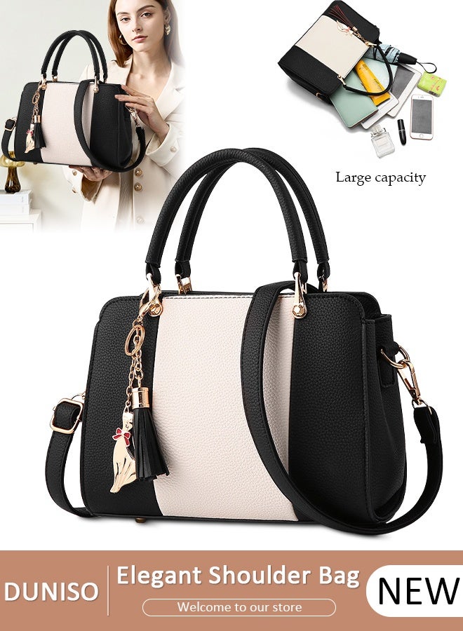 DUNISO Women's Fashion Handbag Faux Leather Crossbody Bag For Women Large Capacity Tote Bags Top Handle Satchel Fashionable Travel Shoulder Bag For Ladies - Image 1