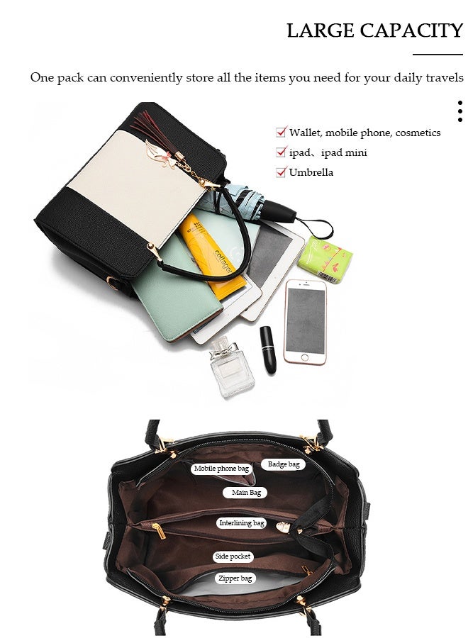 DUNISO Women's Fashion Handbag Faux Leather Crossbody Bag For Women Large Capacity Tote Bags Top Handle Satchel Fashionable Travel Shoulder Bag For Ladies - Image 4