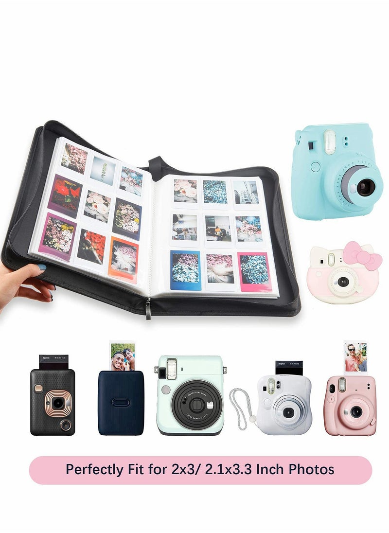 Excefore 540 Pockets Photo Album for Fujifilm Instax Mini 11 90 70 9 8+ 8 LiPlay Instant Camera, Polaroid Snap SnapTouch PIC-300 Z2300 Kodak Smile Printomatic Print Camera (Black)  - Image 2