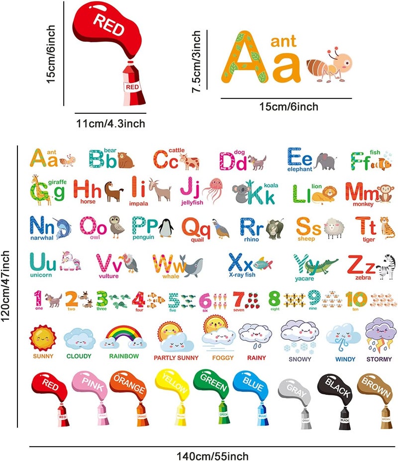 BPA® Alphabet and Numbers Educational Wall Decal - Image 2