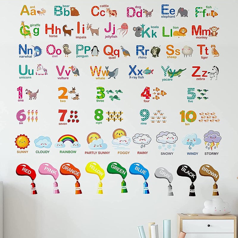 BPA® Alphabet and Numbers Educational Wall Decal - Image 1