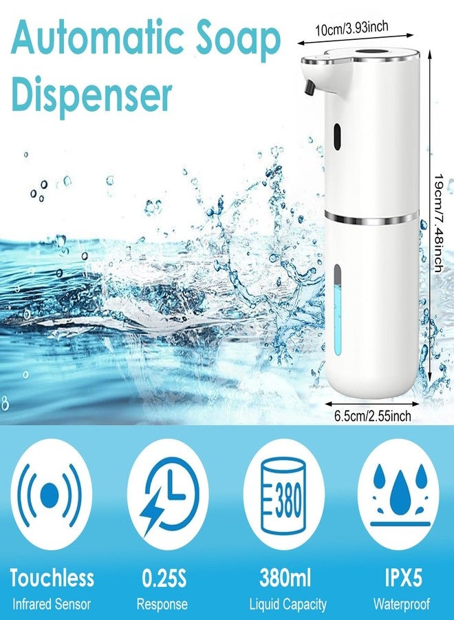 سوبفوكس موزع صابون أوتوماتيكي من Supvox® سعة 380 مل / 13.3 أونصة، مزود بمستشعر، موزع صابون جل مخفف، موزع صابون بدون لمس، قابل لإعادة الشحن عبر منفذ USB، مقاوم للماء، مناسب لغسل اليدين والحمام والمطبخ. - Image 2