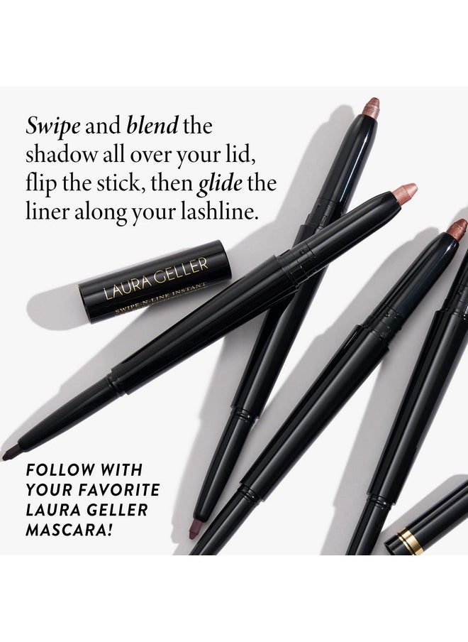 LAURA GELLER NEW YORK Swipe N Line Dual Ended Eyeshadow + Eyeliner Classic (Onyx/Champagne) Cream Eyeshadow & Smooth Glide Eyeliner Waterproof & Crease Free Color  - Image 4