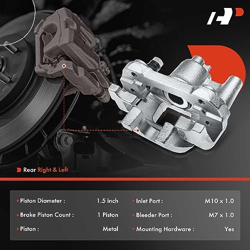 A-Premium Disc Brake Caliper Assembly with Bracket Compatible with Select Lexus and Toyota Models - ES300 2002-2003, ES330 2004-2006, Camry 2002-2006 Japan Built Only - Rear Left and Right, 2-PC Set - Image 2