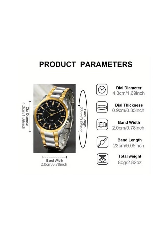 CHANCE Men's Quartz Watch Fashion Simple Wristwatch - Image 4