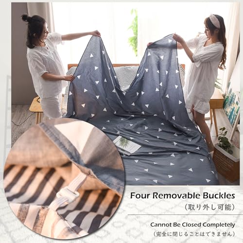 TRIWONDER Sleeping Bag Liner Camping Sheet Travel Sheet Cotton Lightweight Sleeping Sack for Camping, Traveling, Hotels & Backpacking (Grey, L -70.9x90.6 in) - Image 5