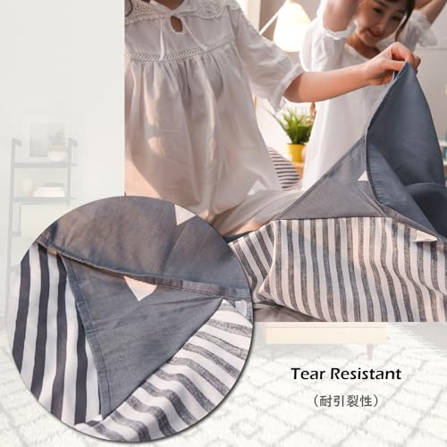 TRIWONDER Sleeping Bag Liner Camping Sheet Travel Sheet Cotton Lightweight Sleeping Sack for Camping, Traveling, Hotels & Backpacking (Grey, L -70.9x90.6 in) - Image 4