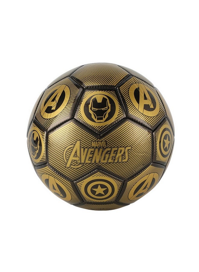 MARVEL Avengers Foam PVC Soccer Ball Black and Gold Size-5 JMAB19078-X1