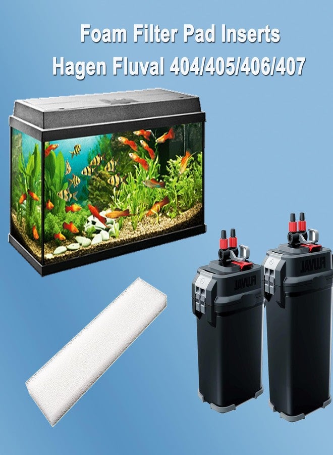 Qzbhct 10 Pcs Aquarium Bio Sponge White Foam Filter Pads for Hagen Fluval 404, 405, 406, 407 (A-226) Filtration Systems - Image 3
