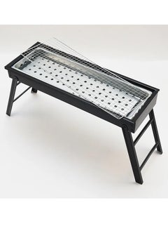VIO Barbecue Grill Stainless Steel Charcoal Grill Foldable Durable Outdoor Household Camping BBQ Smoker for Outdoor Cooking Picnic Patio Backyard Camping Ramadan Get Together  Medium 60 X 25 X 30 CM  - Image 5