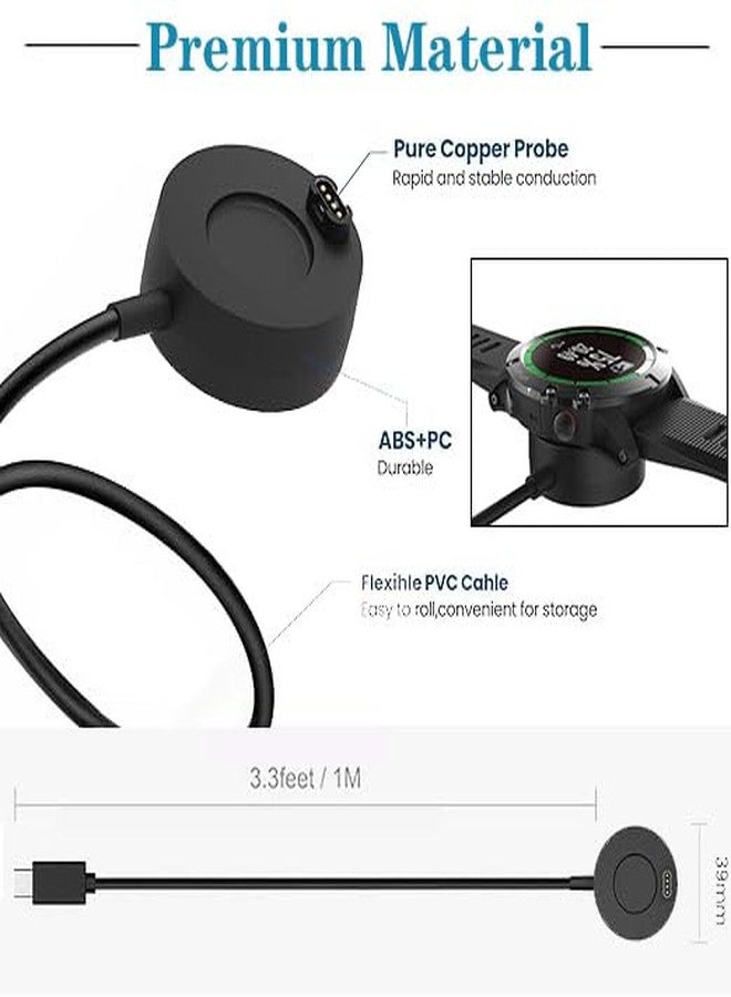 Xininyia [2-Pack] Type C Chargers Compatible for Garmin Venu 4 41mm/45mm, UCB-C Charging Cable & Dock & Port Protector - Image 3