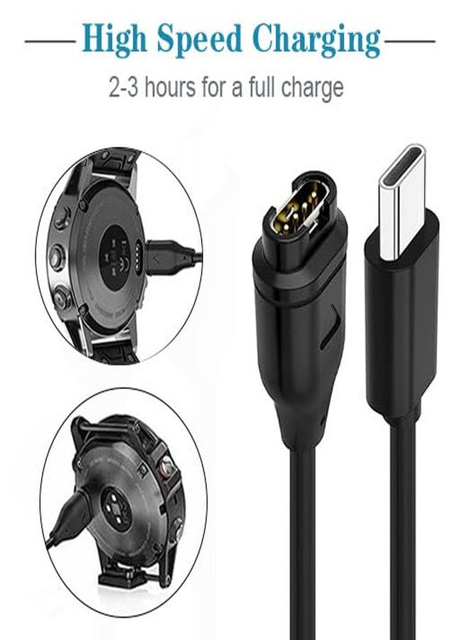 Xininyia [2-Pack] Type C Chargers Compatible for Garmin Venu 4 41mm/45mm, UCB-C Charging Cable & Dock & Port Protector - Image 4