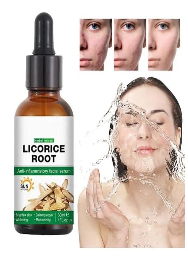 Annma Products سيروم الوجه بخلاصة عرق السوس من منتجات آنما® لتفتيح البشرة وعلاج البقع الداكنة | يوحد لون البشرة | مرطب ومعزز للإشراقة | سيروم طبيعي خفيف الوزن للوجه للنساء والرجال | 30 مل - Image 2