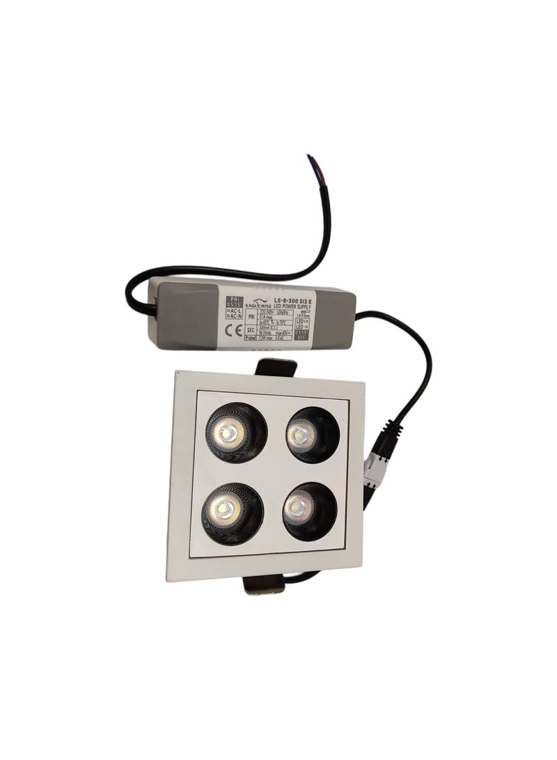أضواء الصالحية 4Heads LED Spot Light KN-L4-08 8W  Warm White (3000K)  - Image 3