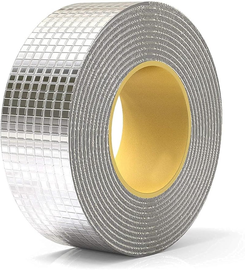 Leak Repair Tape – 5cm Wide x 10m Long, Checkered Aluminum Foil, Waterproof, for Pipe, Roof