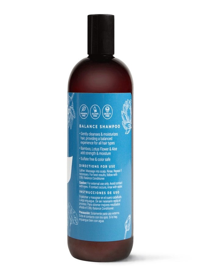 cibu شامبو سيبو بالانس 30062 تركيبة غنية بالمغذيات ترطب وتقوي وتصلح الشعر الجاف | خالي من الكبريتات لجميع أنواع الشعر وملمسه | لطيف للاستخدام اليومي للحصول على لمعان نظيف وصحي 11.83 أونصة - Image 2