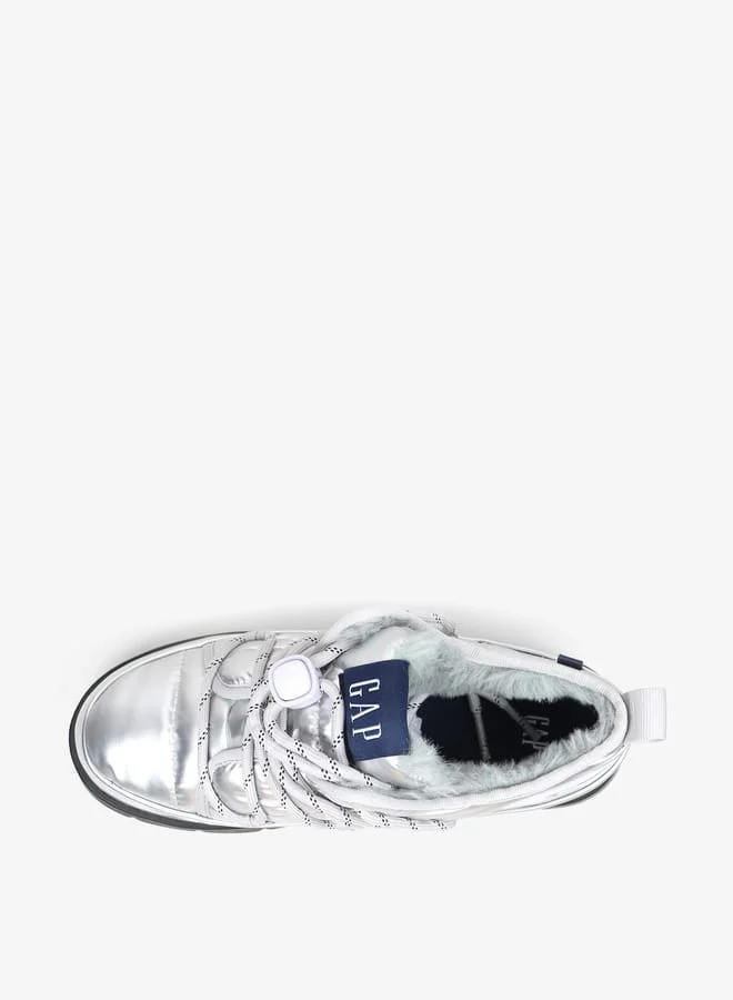 GAP Women's Lace-Up Detail Shoes with Fur Detail - Richmond Winter Low W