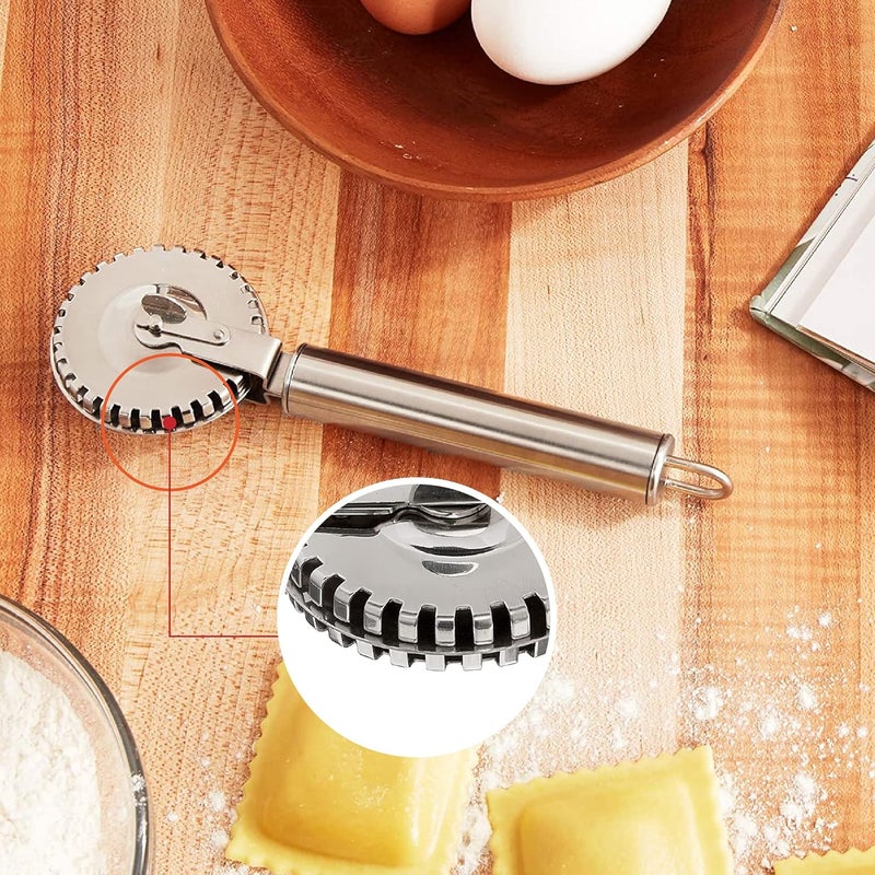 Küchenprofi Ravioli Cutter, 18/10 Stainless Steel Pastry and Pasta Cutting Wheel, Perfect for Cutting, Sealing, and Crimping Fresh Pasta and Pastry Dough - Image 4