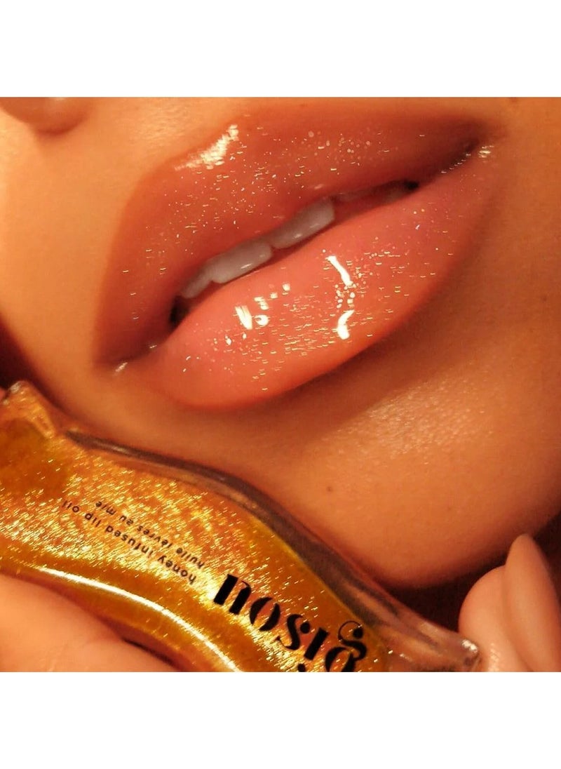 Gisou Gisou Honey Rich Lip Gloss Oil in Gold Shimmer 8ml  - Image 4