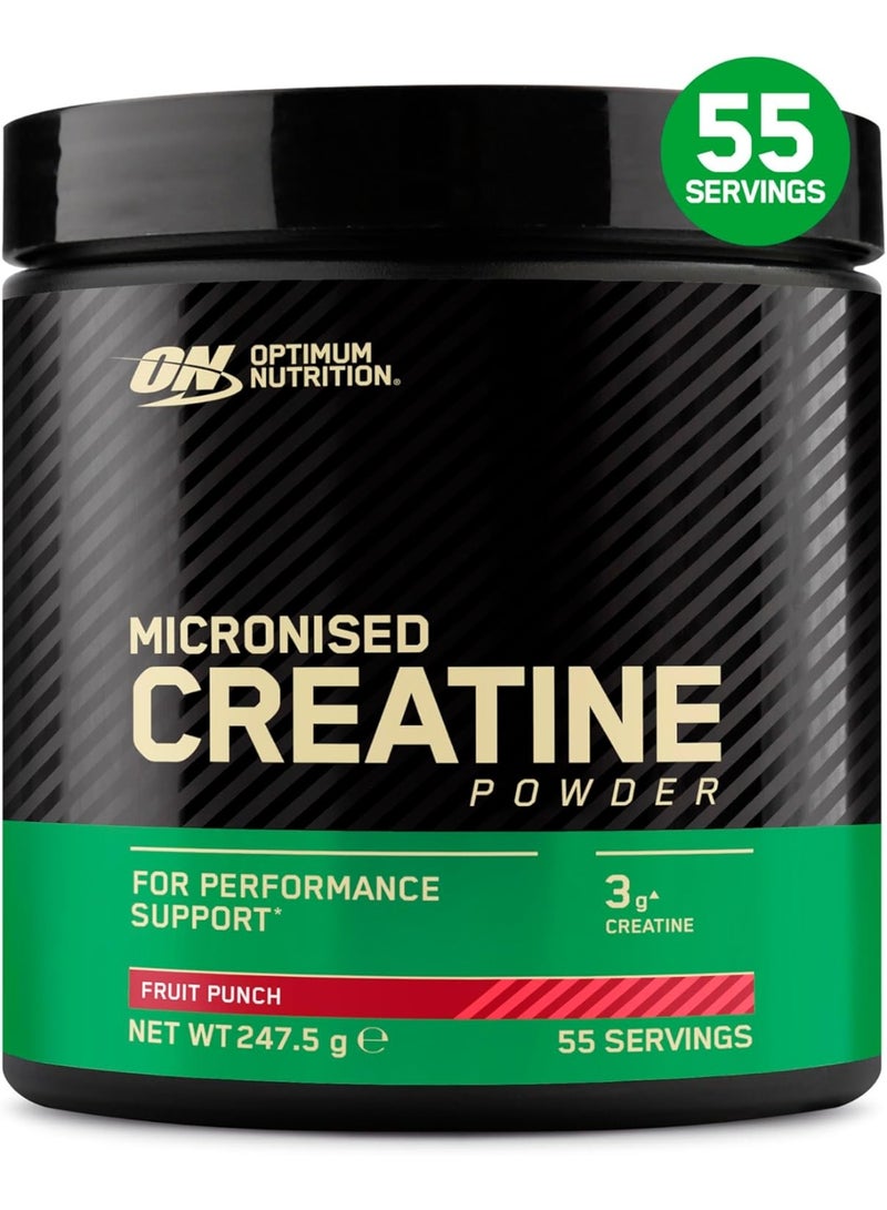 Optimum Nutrition Micronised Creatine 247.5g Fruit Punch