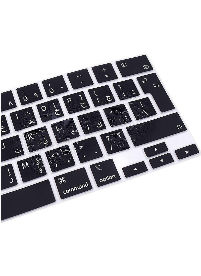 AMM - UK Layout Arabic English Protective Keyboard Cover For MacBook New Pro 13 and 16-Inch Black - Image 1
