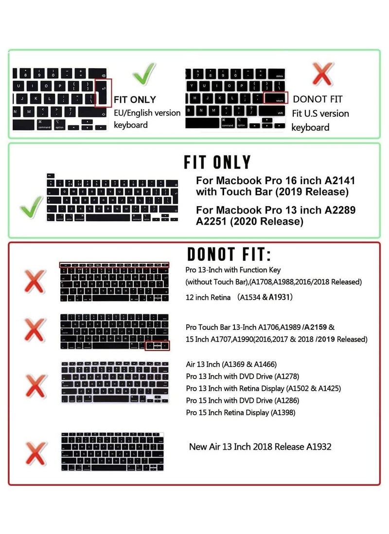 AMM - UK Layout Arabic English Protective Keyboard Cover For MacBook New Pro 13 and 16-Inch Black - Image 1