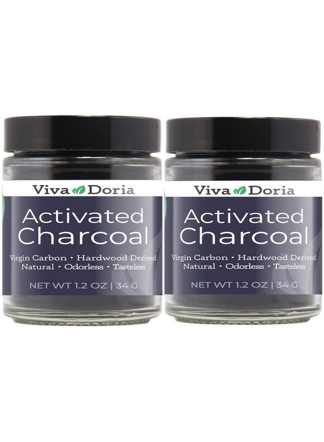 Viva Doria Virgin Activated Charcoal Powder Food Grade (1.2 Oz Glass Jar) (2 Pack) - Image 2