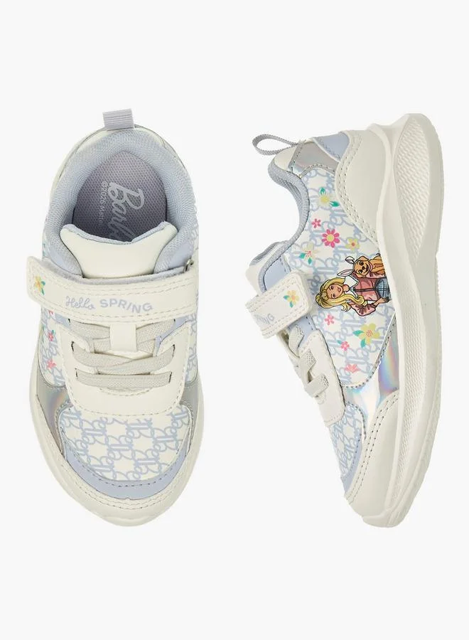 باربي Girls Hook and Loop Sneakers