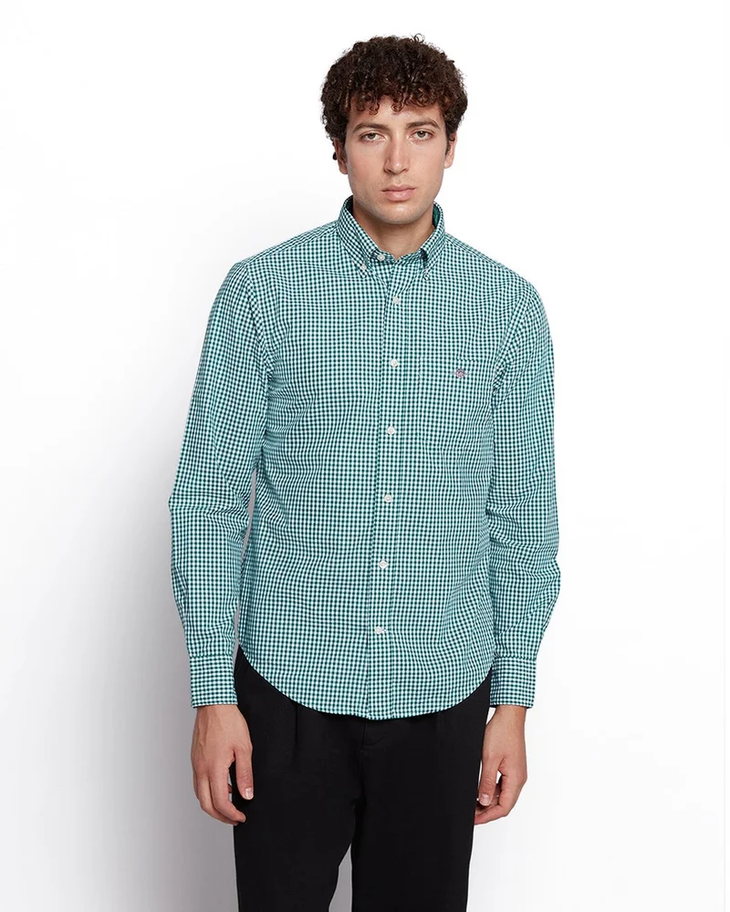 غانت قميص قطني كاروهات رجالي من جانت