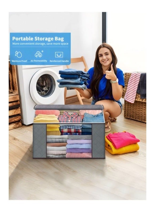 MIXDE 6-Piece Clothes Storage Bags, Foldable Blanket Storage Bags, Closet Organizers Storage Containers Storage Bins for Bedroom  - Image 3